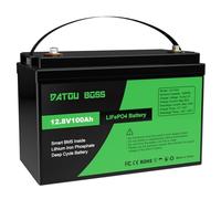 DATOUBOSS LiFePO4 Battery 12V 100Ah Lithium Battery 12.8V, Up to 15000+ Deep Cycle, with 120A BMS Protection, for RV, Marine, Boat, Campervan, Solar Panel System, Off-Grid Solar Panel System