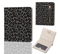 DATOUCAT Small Women's Wallet, RFID Blocking Slim Bifold Purse, Compact PU Leather Card Holder with ID Window & Zipper Coin Pocket, Travel Wallet for Ladies & Teen Girls, Leopard Print A, 4.2" x 3.6