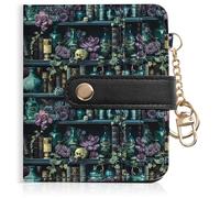 DATOUCAT Women Wallet, RFID Blocking Bifold PU Leather Wallet, Small Slim Compact Purse with Clear ID Window & Zipper Coin Pocket, Credit Card Holder for Ladies,1 ID window 8 Card Slots, Skeleton and