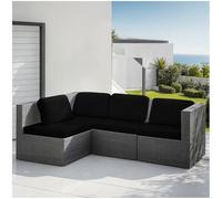 DATOUJL Garden Terrace Furniture Seat Cover Outdoor Water Resistant Replacement Seat Cushion Covers for Patio, Outdoor Rattan Chair Seat Pads Cushion, Washable and Durable (Black,3Seater)