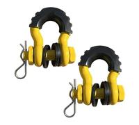 DATOUJLS 28660lbs Break Strength D-Ring Anchor Shackle For Jeep Off-Road Vehicle Recovery 5/8" 18mm Pin Towing Gear Towing Eye Cover(Yellow)