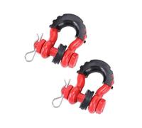 DATOUJLS 5/8" D-Ring Anchor Shackle For Off-Road Vehicle Recovery Towing Gear Bow Shackle 28660lbs Break Strength Towing Eye Cover(RED)