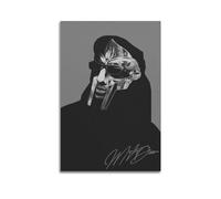 DATOZA MF Doom Mask Cool Black And White Poster Decorative Painting Canvas Wall Posters And Art Picture Print Modern Family Bedroom Decor Posters 20x30inch(50x75cm)