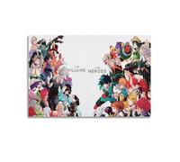 DATOZA My Hero Academia Villains Vs Heroes Poster Decorative Painting Canvas Wall Posters And Art Picture Print Modern Family Bedroom Decor Posters 20x30inch(50x75cm)