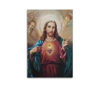 DATOZA Sacred Heart of Jesus Poster Decorative Painting Canvas Wall Posters And Art Picture Print Modern Family Bedroom Decor Posters 12x18inch(30x45cm)