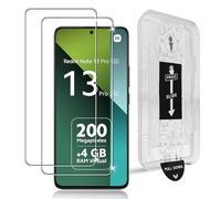 Datree 2 Pieces Screen Protector for Xiaomi Redmi Note 13 Pro 4G/5G/Poco X6 5G, 9H Hardness Tempered Glass, Automatic Alignment, Easy Installation, No Bubbles, Anti-Scratch Tempered Glass