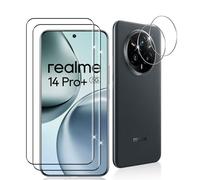 Datree Pack of 2 for 3D Tempered Glass for Realme 14 Pro Plus/Realme 14 Pro+ 5G and 2 Pieces Camera Protection, 9H Hardness 3D Tempered Glass, Anti-Scratch Film, Bubble-Free Screen Protector, HD