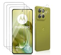 Datree Pack of 3 Tempered Glass for Motorola Moto G86 and 3 Camera Protection, 9H Hardness Tempered Glass, Anti-Scratch Tempered Glass, Bubble-Free Screen Protector, HD Screen Protector Film