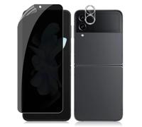 Datree Tempered Glass Privacy Screen for Samsung Galaxy Z Flip 4/Z Flip4, 1 + 1 Piece TPU Privacy Screen + Camera Protection Film, Anti-Scratch HD Full Screen Protector