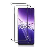 Datree Tempered Glass Screen Protector for OPPO A5 Pro, Pack of 2, 9H Hardness Protective Glass, Anti-Scratch, Anti-Bubble Screen Protectors, HD Clear Protective Film, Black