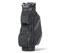 Datrek DG Lite III Golf Cart Bag, 14 Way Top with Full Length Individual Dividers, Rubberized Putter Well, Insulated Cooler Pocket, 7 Zippered Pockets, Black/Charcoal