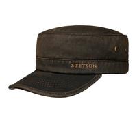 Stetson Datto Winter Army Cap for Men - Cotton Military Cap - UV Protection (40+) - Water-Shedding Material - Lined - Fall/Winter Brown XL (60-61 cm)