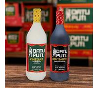 Datu Puti Soy Sauce & Vinegar Twin Pack 1L Each | Filipino Asian Cooking Essentials | Authentic Soy Sauce & Vinegar for Marinades, Stir Fry, Dipping Sauces, Adobo & Everyday Cooking