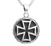 datunn Unisex Gold Vintage Iron Cross Pendant Necklace Men's Maltese Cross Jewelry Fashion Party Wedding Fine Jewelry Gift for Women Men
