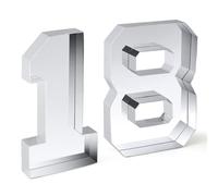Datyiiha Cardboard Number for Charcuterie 18 Set Fillable Tray 10.2'' Silver Charcuterie Paper Box for 18th Birthday Anniversary Party Decorations Chocolate Candy Cupcake Container