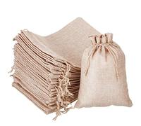 Daucin 30 Pcs Drawstring Burlap Bags, 13 x 18 cm Wedding Sacks Linen Sack Resusable Jute Gift Bags for Wedding Party Birthday DIY Craft Halloween Christmas