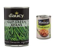 D'aucy Fine Cut Green Beans 400 g (Pack of 12) & D'Aucy Sliced Carrots 400g (Pack of 12)