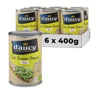 D'aucy Green Beans Cut Fine 400 g (Pack of 6)