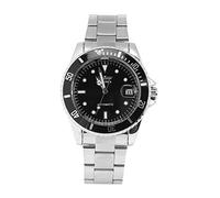 DAUERHAFT 3 Colors Male Automatic Mechanical Watch,with 12 Hours Display,Stainless Steel Band Wristwatch,for Various Outfits and Occasions(Black)