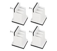 DAUERHAFT Adjustable Furniture Leg Risers More Space 4 Pack Anti Fall Bed Raiser Sturdy Rubber Screw Clamp Home Use (White)