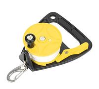 DAUERHAFT Double Ended Snap Kayak Anchor Diving Line Reel, 150FT, Yellow, for Underwater Diving, Cave, Wreck Diving