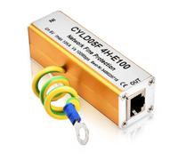 DAUERHAFT RJ45 RJ11 Ethernet Surge Protector,Full Mounting RJ45 Suppressor,Ethernet Network Surge Protector 5V, for Over-Voltage of Monitoring Systems
