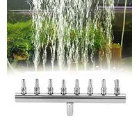 DAUERHAFT Stainless Steel Fish Tank Air Pump Splitter Distributor, Aquarium Oxygen Pipe Control Valve Connector, Aquarium Air Manifold, Oxygen Pipe Distributor (8 Head Shunt)
