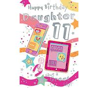 Daughter 11th Birthday Card Age 11 Have A Great Day Happy Texting