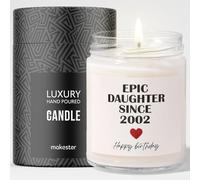 Daughter 23rd Birthday Gifts (2002) - Luxury Soy Wax Candle - Vanilla, Jasmine, Sugared Almond - Makester