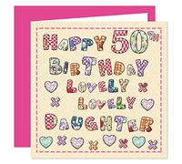 Daughter 50th Happy Birthday Card - Lovely Lovely Daughter - 50 Today