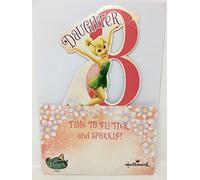 DAUGHTER AGE 8 BIRTHDAY DISNEY FAIRIES STAND UP CARD HALLMARK