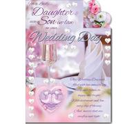 Daughter and new son in law On Your Wedding day Large Card Lovely Verse