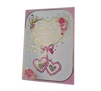 DAUGHTER AND SON IN LAW ANNIVERSARY CARD, BEAUTIFUL QUALITY CARD. size is 13x19cm.