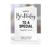 Daughter/Aunt, Funny Birthday Card Gifts to a special, ''I Couldn't Be Bothered Getting Two Cards'', Him, Her, Happy, Presents For Men, Women, A5-314_17