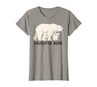 Daughter Bear with Two Cubs Siblings Polar Bear Family T-Shirt