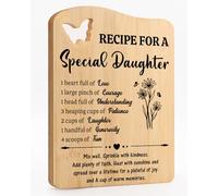 Daughter Birthday Gifts, CadeauJoie UV Bamboo Cutting Board Daughter Gifts from Mum Dad, Presents for Daughters on Valentines Day, Mothers Day, Graduation, Thanksgiving, Christmas