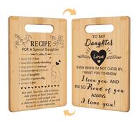 Daughter Birthday Gifts,Daughter Gifts from Mom Dad Parents,Best Birthday Mother's Day Wedding Christmas Gifts for Girl,Unique Engraved Cutting Board Decorations Present