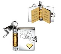 Daughter Book Necklace for Daughters from Mom Dad, Valentines Day Gifts for Daughters, Inspirational Flip Book Pendant for Women, To My Precious Daughter Necklace for Graduation Birthday Jewelry Gifts