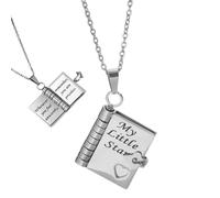 Daughter Book Necklace - Stylish Necklace Jewelry | Stylish Titanium Steel Neck Jewelry for Birthday Party Teachers Daughters Girls Dance Mothers Graduation