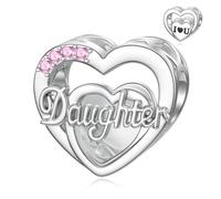 Daughter Charms for Pandora Bracelet Love Heart Dangle Family Beads Present
