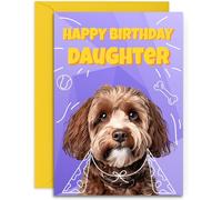 Daughter Cockapoo Birthday Card - Superhero Cute Dog Design - A5 Size with Envelope