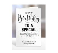 Daughter/Daughter-in-law, Funny Birthday Card Gifts to a special, ''I Couldn't Be Bothered Getting Two Cards'', Him, Her, Happy, Presents For Men, Women, A5-314_19