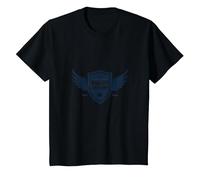 Daughter Defender: Winged Shield for Protective Parents T-Shirt, Kids, Black, 4 Years