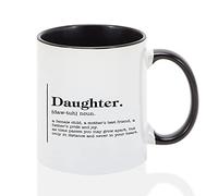 Daughter Definition Coffee Mug - Funny Daughter Mug - Daughter Definition Two Tone Black Mug - Daughter Mug Novelty Cup 11 Oz