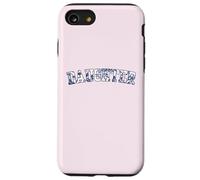 Daughter Floral Varsity Tiny Blue French Toile Text Case for iPhone SE (2020) / 7 / 8