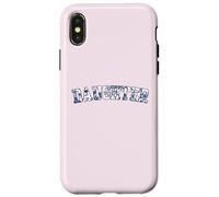 Daughter Floral Varsity Tiny Blue French Toile Text Case for iPhone X/XS