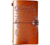 Daughter Gift from Dad, GIFTRRY to My Daughter Leather Journal, 140 Page Refillable Writing Journal, Graduation Birthday Gifts for Daughter from Dad, Father Daughter Gifts for Adults Daughter