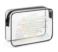Daughter Gift from Mom to My Daughter Makeup Bag Bride Gift from Mother Wedding Day Gift for Daughter Birthday Gift Clear Cosmetic Bag Adult Daughter Gift Bridal Shower Gift Travel Toiletry Bag Pouch