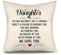 Daughter Gift from Mum And Dad In Case We Don't Say It Enough Here's A Pillow To Remind You You Are Amazing We Cherish You We Believe In You We Love You Cushion Cover Daughter Birthday