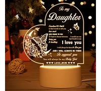 Daughter Gifts - Arcylic Night Light Daughter Birthday Gifts Engraved with Touching Words, Gifts for Daughter from Mum Night Lampc, Perfect for Graduation, Birthday, Christmas.
